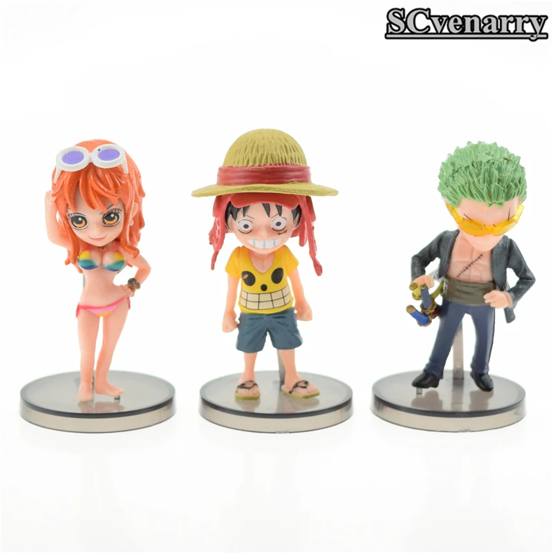 8pcs/set one piece Doll Toys Franky Ace Luffy Nami Usopp Nico Robin Cosplay PVC Action Figure Baby Anime Model Toy | Игрушки и хобби