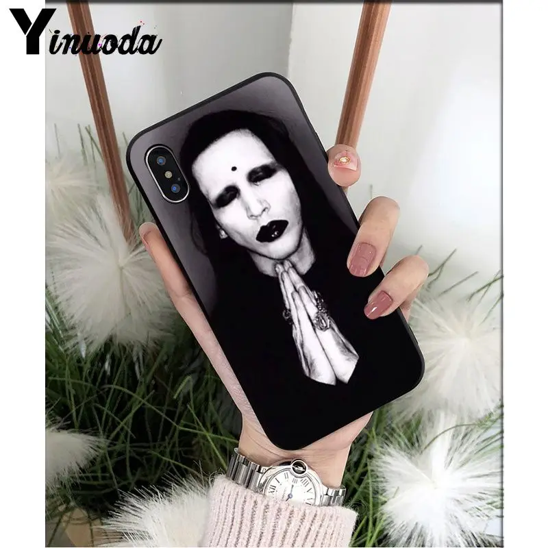 Yinuoda Мэрилин Мэнсон DIY печать рисунок чехол для телефона оболочка для Apple iPhone 8 7 6 6S Plus X XS MAX 5 5S SE XR чехол