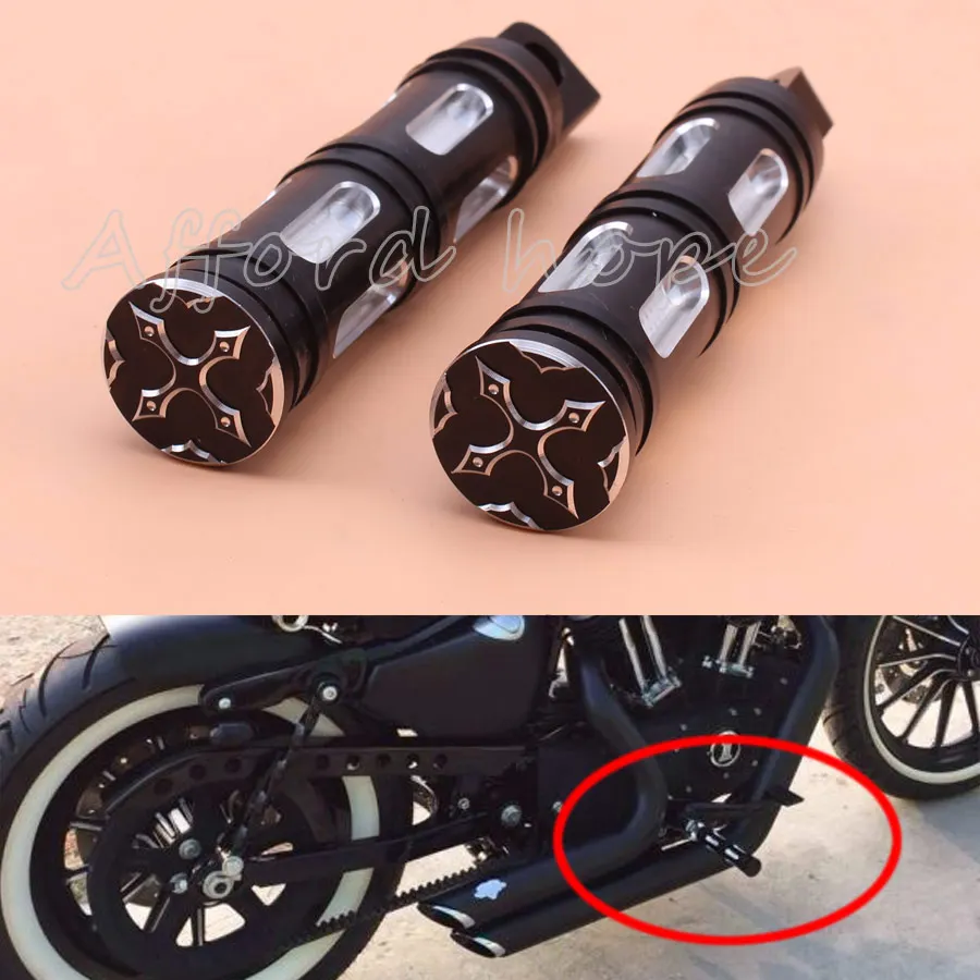 

2 шт., Алюминиевые Подножки для мотоцикла Harley Sportster 883 1200 Touring Dyna