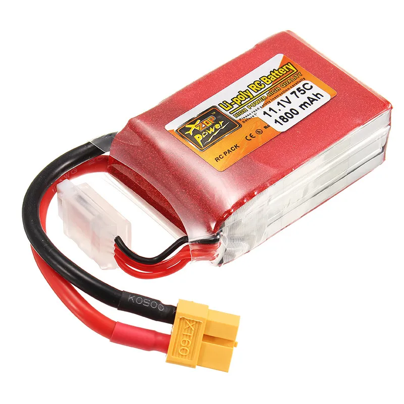 Перезаряжаемые Lipo Батарея ZOP Мощность 11 1 V 1800 mAh 75C 3 S XT60 Plug|xt60 plug|11.1v 1800mah3s lipo battery |