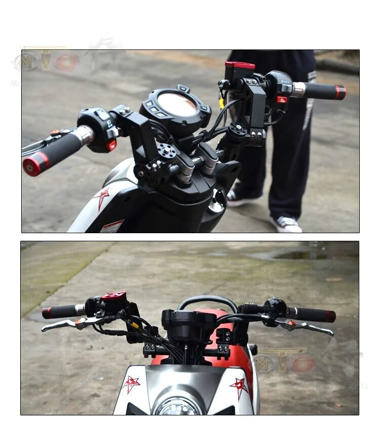 Partol руль мотоцикла регулируемый руля Комплект Универсальный черный 22 мм для Yamaha