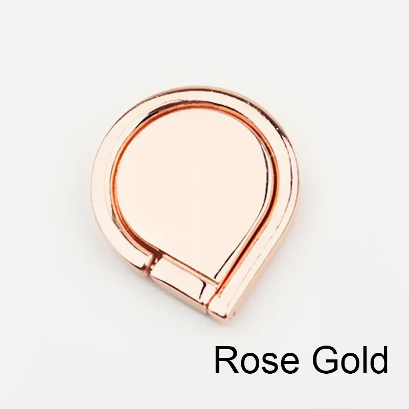 ROSE GOLD Металлическое кольцо-держатель на палец, вращающийся на 360 градусов Кронштейн-подставка для iPhone 5 5se Xiaomi redmi Note4X huawei P20, Универсальный сотовый телефон - Цвет: ROSE GOLD