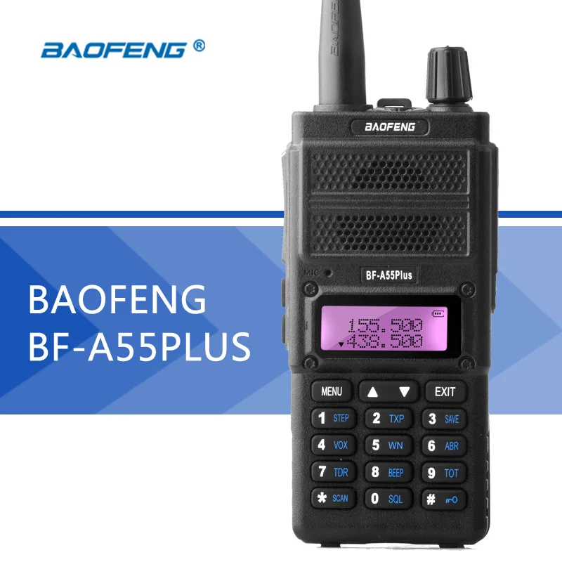 Baofeng BF A55Plus портативная рация Двухдиапазонная отдельная двойная PTT ключи FM 128CH VOX