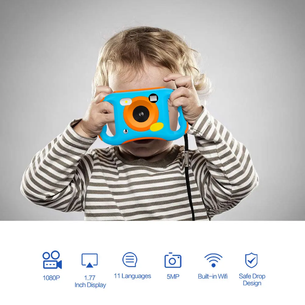 Новая мини Детская цифровая камера ударопрочный HD дисплей портативный подарок