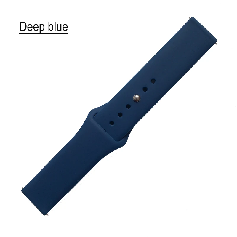 deep blue Силиконовый ремешок для часов Huami Amazfit Bip браслет на запястье ремешок для часов браслет для amazfit pace stratos gtr 47 мм ремни - Цвет: deep blue
