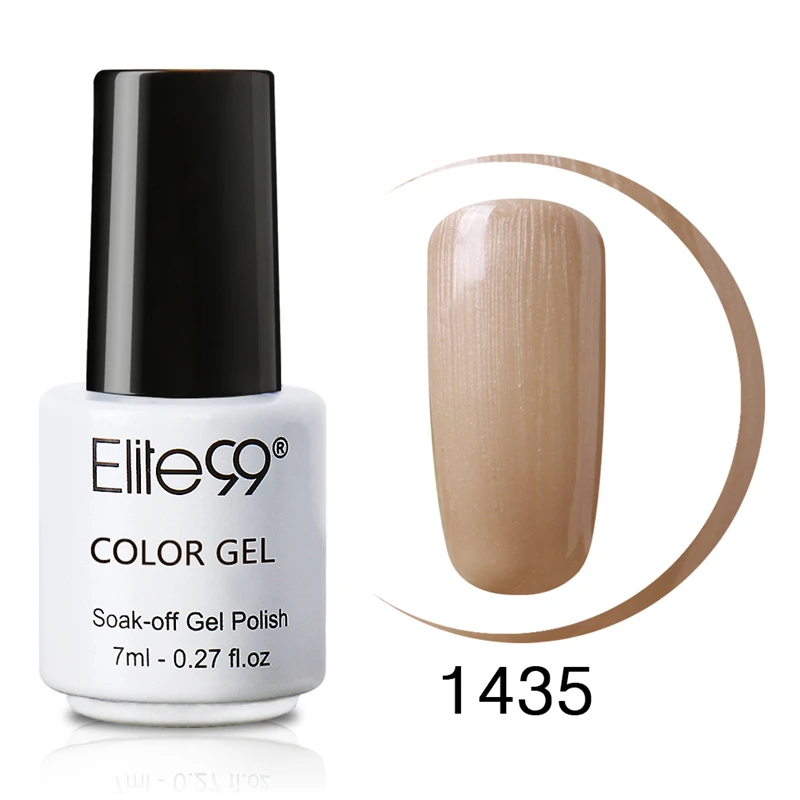 EG1435 Light Brown Elite99, 7 мл, косметический гель для ногтей, сделай сам, замачиваемый, УФ Led, гель для ногтей, эмаль, Гель-лак, лак, Гель-лак для ногтей,, дизайн ногтей, макияж - Цвет: EG1435 Light Brown