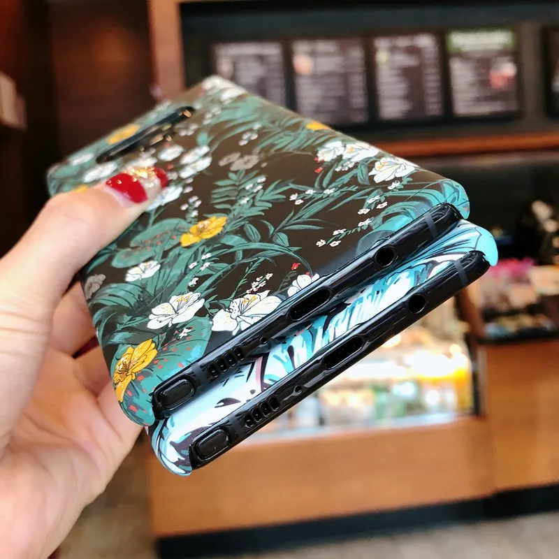 Note9 Luminous Flower Leaves Case for Samsung Galaxy Note 9 8 Hard Thin Cover Coque S8 S9 Plus s8plus Cases |