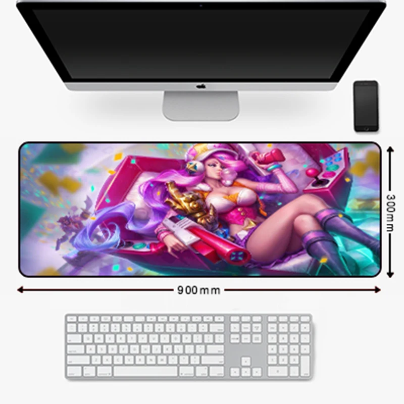 Игровой коврик для мыши большого размера 900x300 мм с замком для ноутбука, компьютера, геймера, клавиатуры, механический коврик для мыши, нескользящий коврик для ПК, коврики для мыши