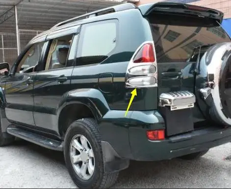 ABS хром для toyota land cruiser Prado 120 аксессуар задний светильник крышка заднего фонаря Prado fj120 2003 2004 2005 2006 2007 2008
