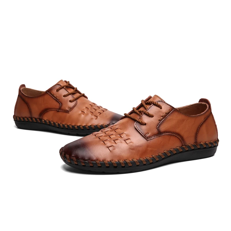 Мужская повседневная обувь мужские лоферы из натуральной кожи мокасины на