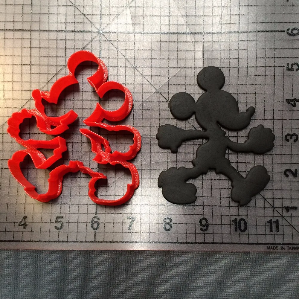 Мультфильм Микки Маус голова рука лук серии помадка резак на заказ 3D печатных