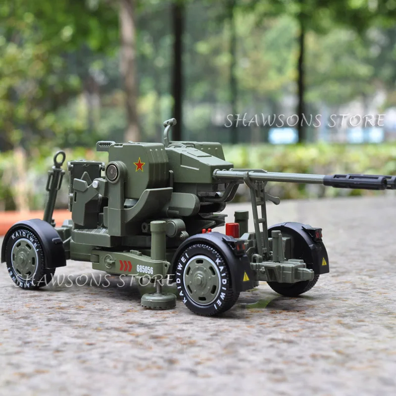 Фото Литая металлическая военная модель, игрушки 1:35, анти-самолет, артиллерийская пушка №1