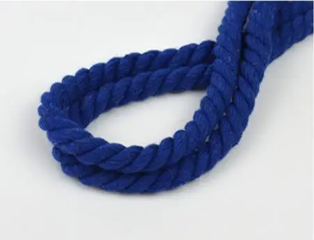 royalblue 8 мм хлопчатобумажная веревка 3 акции витые шнуры для домашнего текстиля Ремесло Украшение мешок шнурок ремень DIY шнур нить шнур 10 метров - Цвет: royalblue