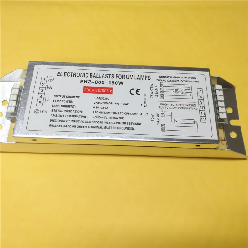 Электронный балласт AC22V 240V 150 Вт зеркальная обработка выхлопных газов УФ