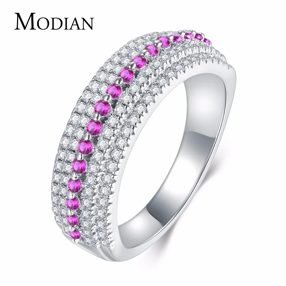 Modian Лидер продаж Новинка Дизайнерская прозрачная красная кубического циркония