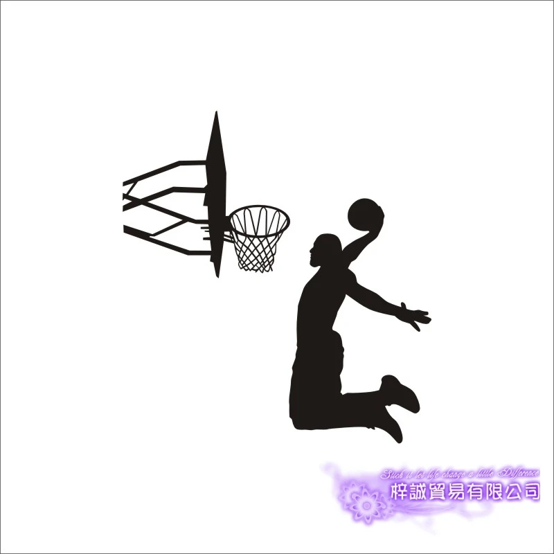 Наклейка Dunk с Баскетбольным игроком автомобильная наклейка Спортивная
