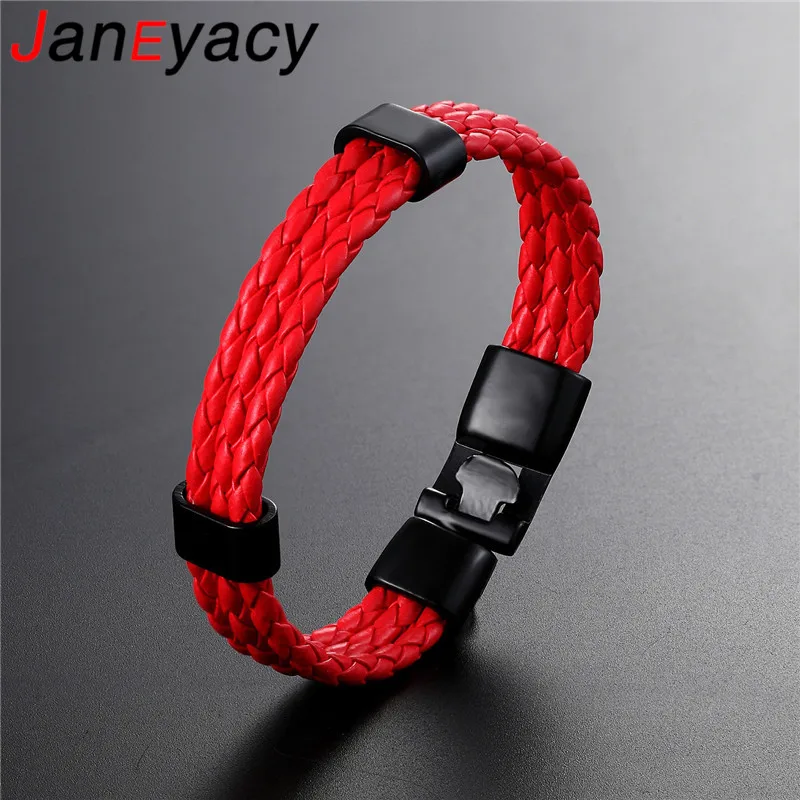 Мужской плетеный кожаный браслет простой аксессуары оптовая продажа 2019|Цепочки