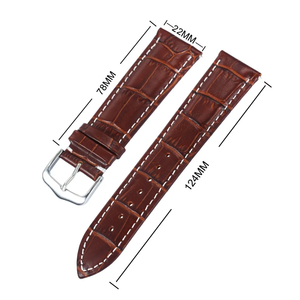 

Fashion Men Women Watch Genuine Leather Strap Quick-release Spring Bars Tool Free Replacement Wristwatch Band Width 20mm 22mm