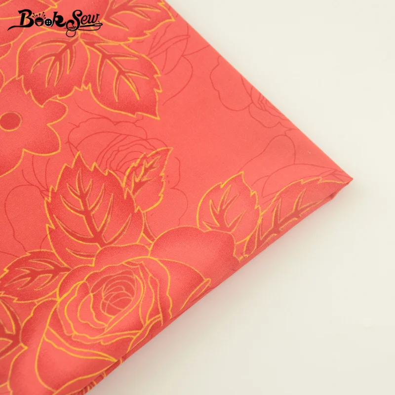 Booksew 100% хлопчатобумажная саржевая ткань с цветочным рисунком мягкая стеганая