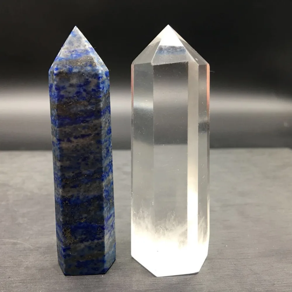 Lapis Lazuli Rock Crystal Quartz два столба натуральная палочка точечный заживление|Камни| |