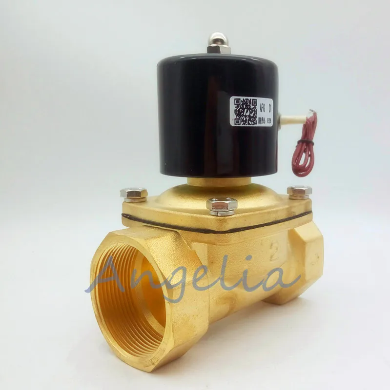 Электрический электромагнитный клапан латунный нормально закрытый для воды