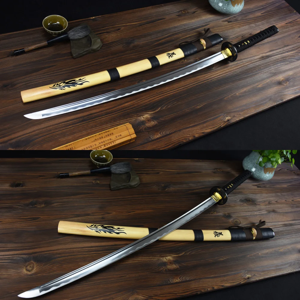 Полностью ручной работы полный Танг настоящий японский yi меч 1045 из углеродистой