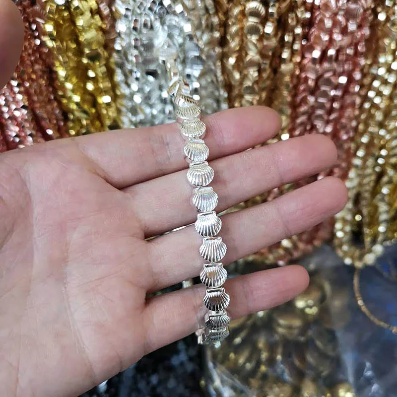 1 нить/партия бусины из гематита цвета розового золота серебра ракушки для