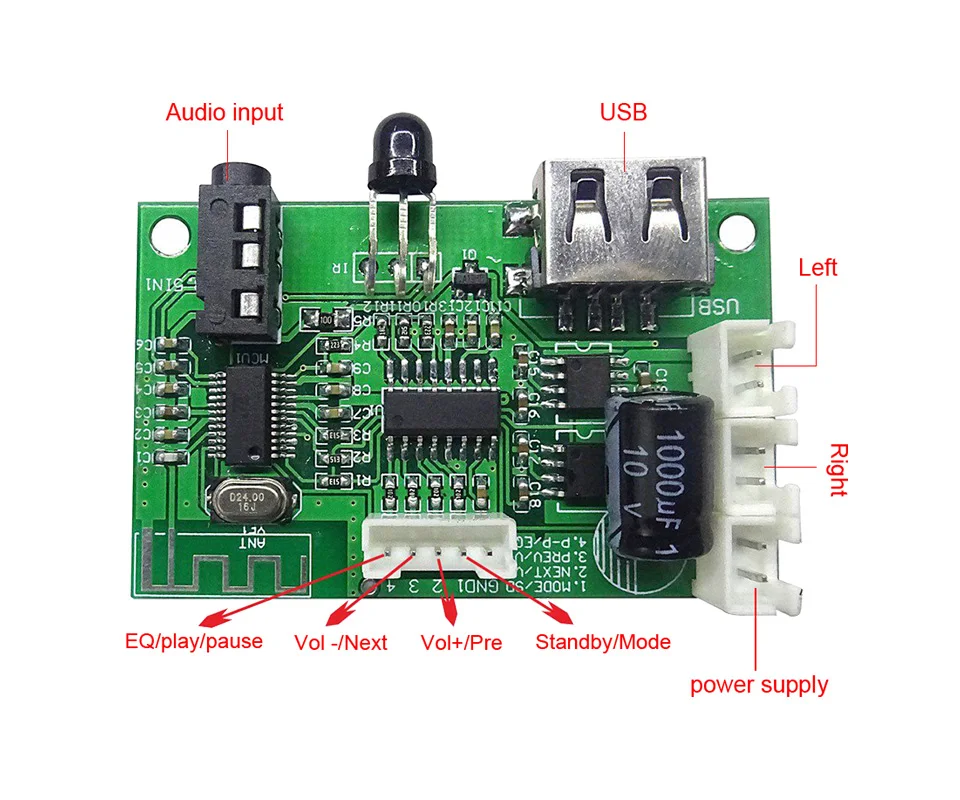 Aiyima 2*5 Вт Bluetooth усилитель плата Amplificador стерео Bluetooth 4,2 усилитель мощности плата поддержка AUX U диск USB декодирование 5 В
