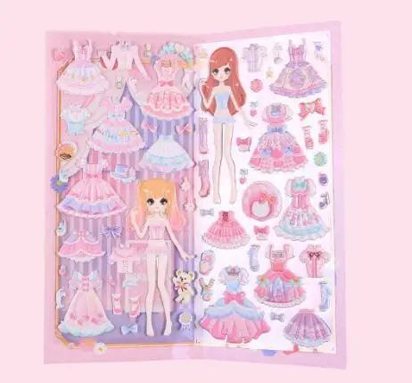 2 шт./упак. Kawaii повязка Принцессы Барби 3D декоративные стикеры сделай сам планировщик дневник в стиле Скрапбукинг Стикеры для альбомов подарок для детей - Цвет: 2