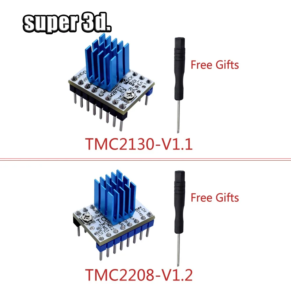 5 шт. TMC2130 V1.1 TMC2130V1.2 TMC2208 V1.2 Драйвер шагового двигателя бесшумный Отличная стабильность и защита Превосходная производительность