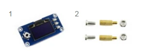Waveshare 1,3 дюймовый oled-дисплей шляпа для Raspberry Pi 2B/3B/3B+/Zero W, 128x64 пикселей, SPI, igc интерфейс, встроенный контроллер