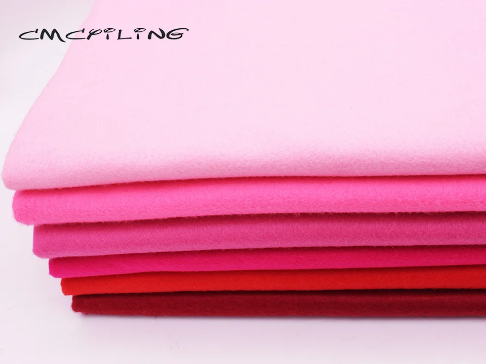 CMCYILING 6 шт./партия, 45*55 см Лоскутная мягкая войлочная ткань для вышивки DIY материал для изготовления кукол 1,2 мм толщина полиэфирной ткани
