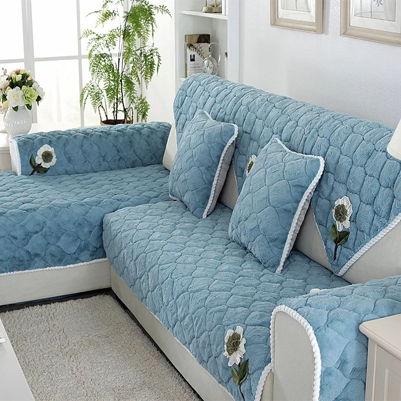 Чехол для дивана в пасторальном стиле многоразмерный плюшевый чехол сделай сам