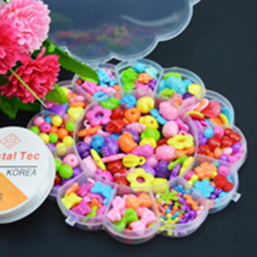 240Pc beads Бусины для самостоятельного изготовления украшений игрушки для детей ручной работы ожерелья, браслеты, ювелирные изделия делая бусины комплект для девочек развивающие игрушки hacer браслеты nina - Цвет: 240Pc beads