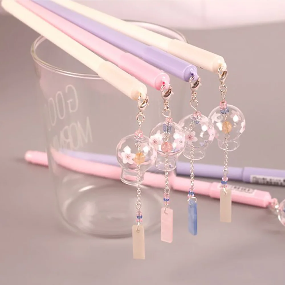 1 шт., новинка, Wind Chime, гелевая ручка, 0,5 мм, черные чернила, ручки для подписи, школьные, офисные, канцелярские принадлежности, гелевые ручки, подарок для детей