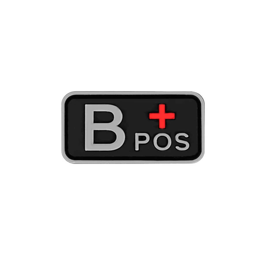 8 3D ПВХ A+ B+ AB+ O+ положительная pos-a-B-AB-O-NEG кровяного типа патч тактические нашивки для поднятия боевого духа Военные резиновые значки - Цвет: 8
