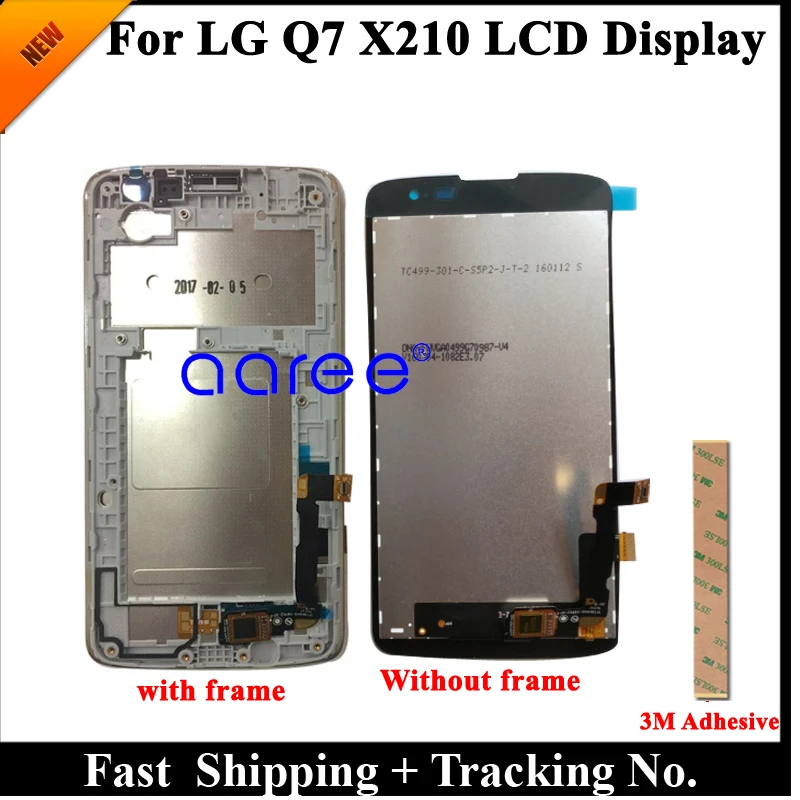ЖК-дисплей для LG Q7 X210 100% тестирование X210DS ЖК-экран сенсорный дигитайзер в сборе |