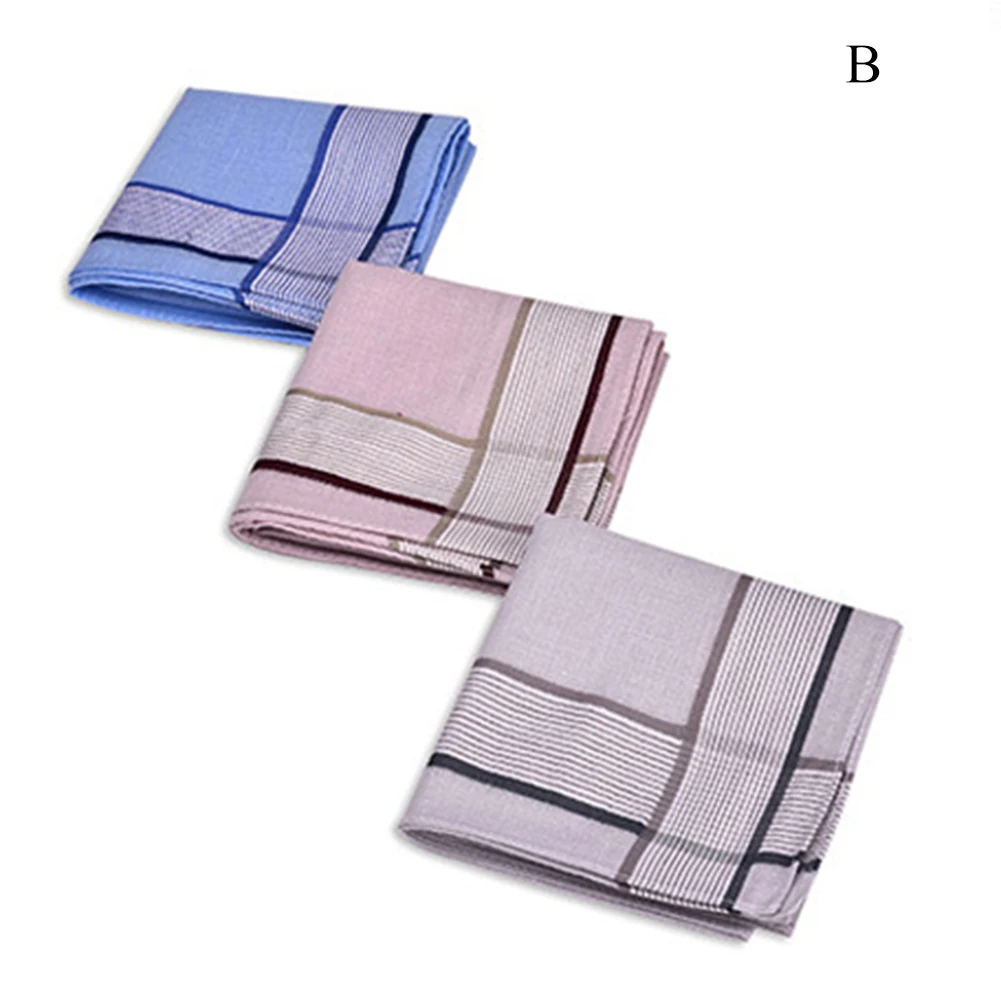 3 шт. мужские повседневные карманные хлопковые носовые платки разные