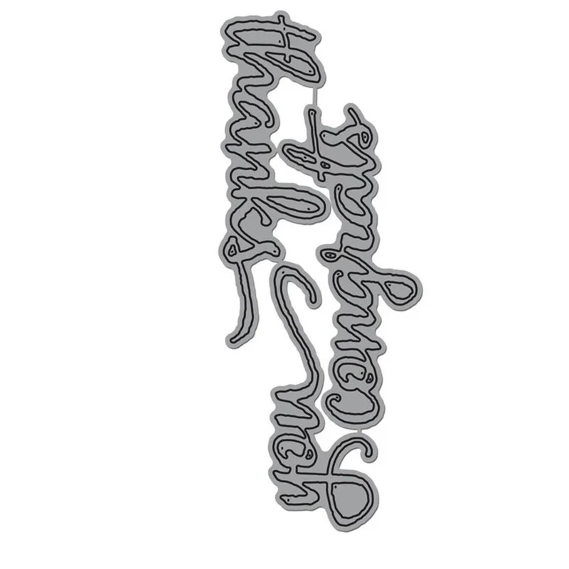 

3pcs/set You Thanks Congrats Words Pattern Metal Cutting Dies Stencil Scrapbooking Embossing Gifts Card Handcrafts Model Decor