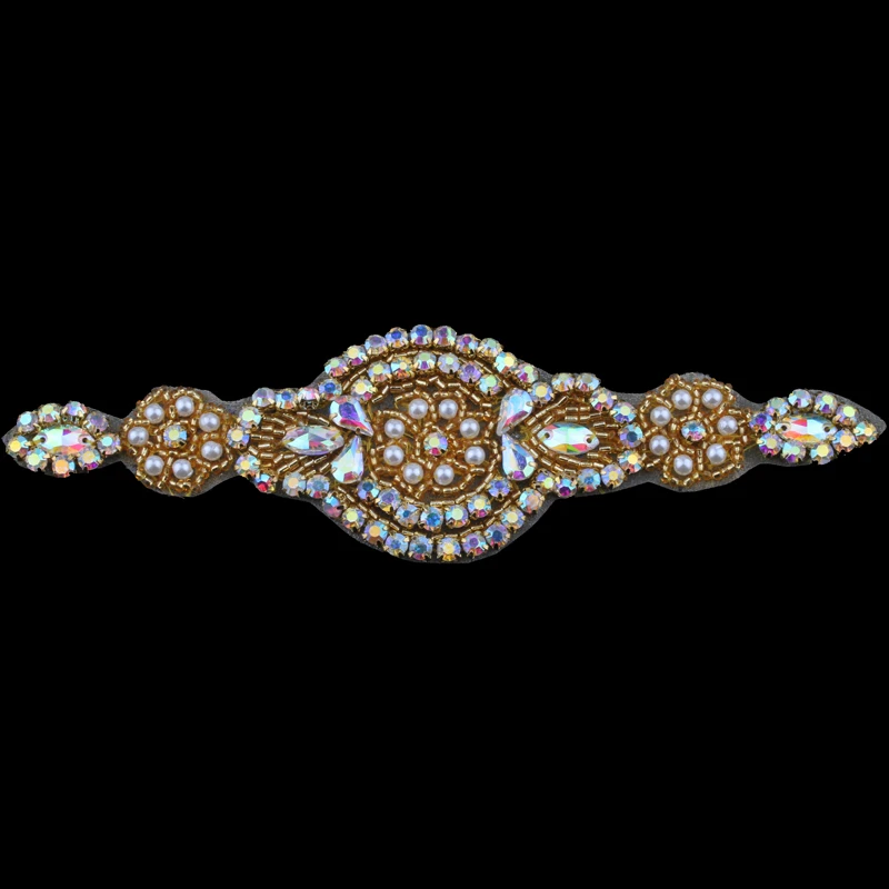 MASOKAN ручной работы Bling Пришить бисером кристалл AB аппликация СТРАЗА для свадьбы украшения для маленьких девочек аксессуары для волос