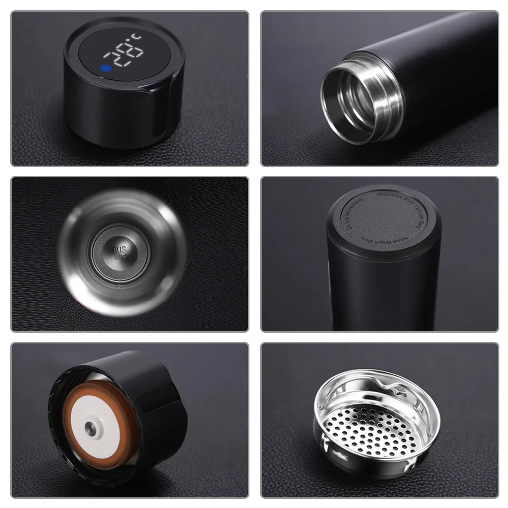 Термос изоляционная светодиодная цифровая умная вакуумная кружка бутылка для