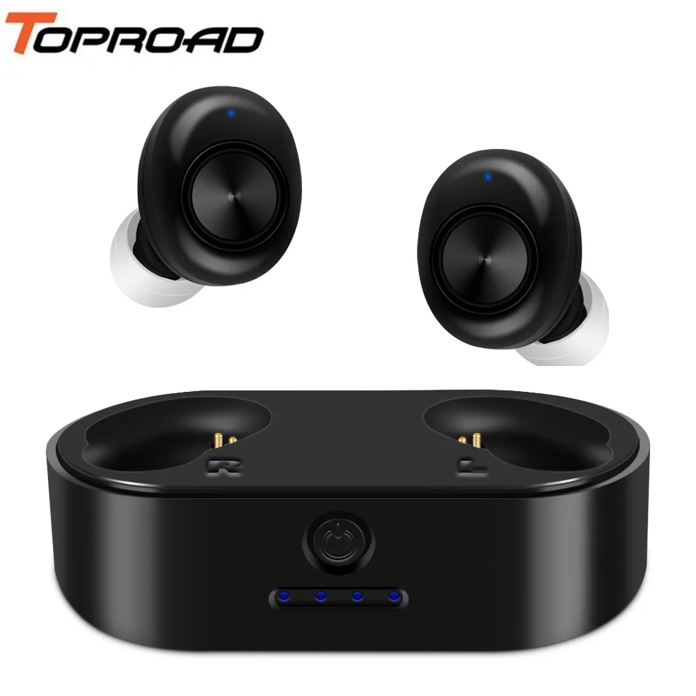 TOPROAD Bluetooth 5,0 TWS наушники беспроводные стерео наушники-вкладыши гарнитура с микрофоном Handsfree