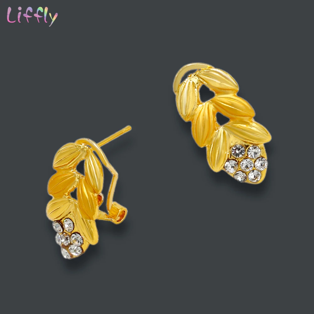 Liffly Африканский Свадебный Дубай золотые Ювелирные наборы для женщин ожерелье