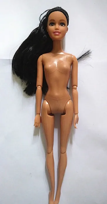 30 см черная Коричневая кожа bjd кукла с 11 подвижными Соединенными густыми волосами