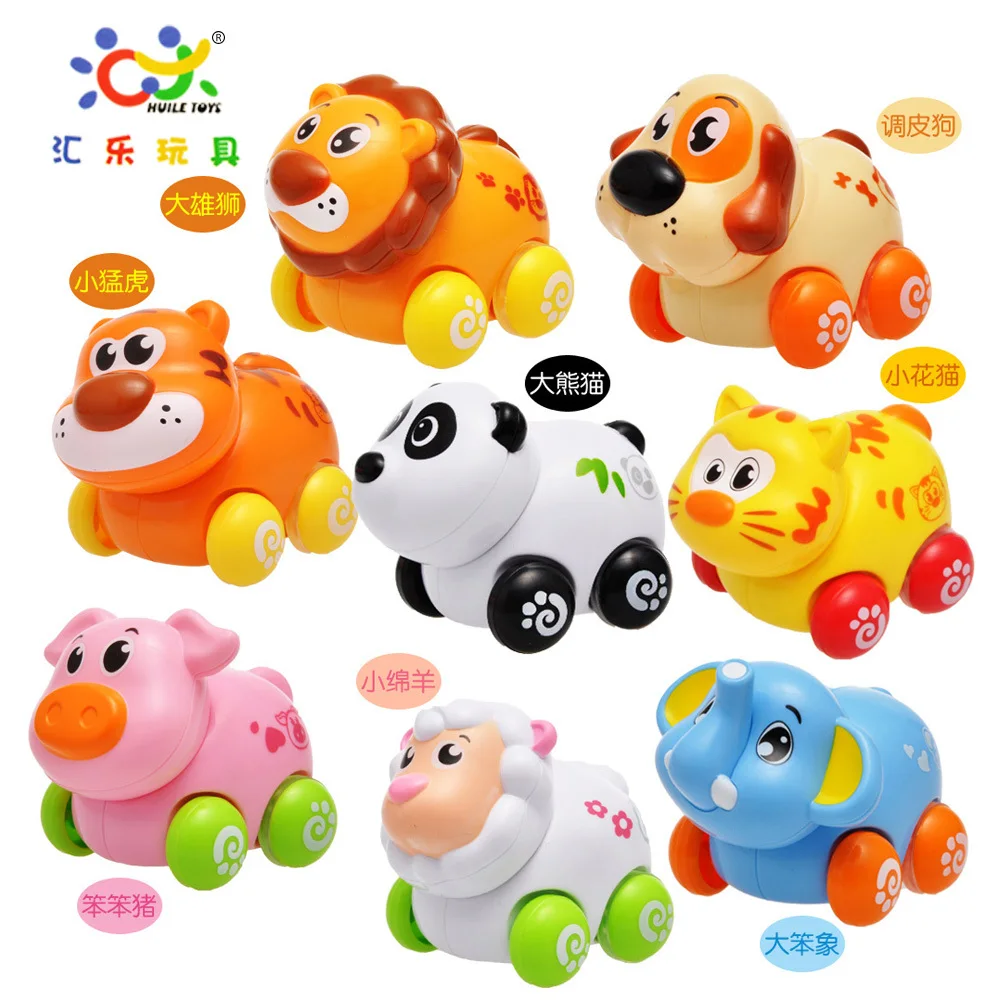 music small naughty animal toy Rogue paradise inertia lion cat panda dog tiger sheep go head and swing 6pcs | Игрушки и хобби
