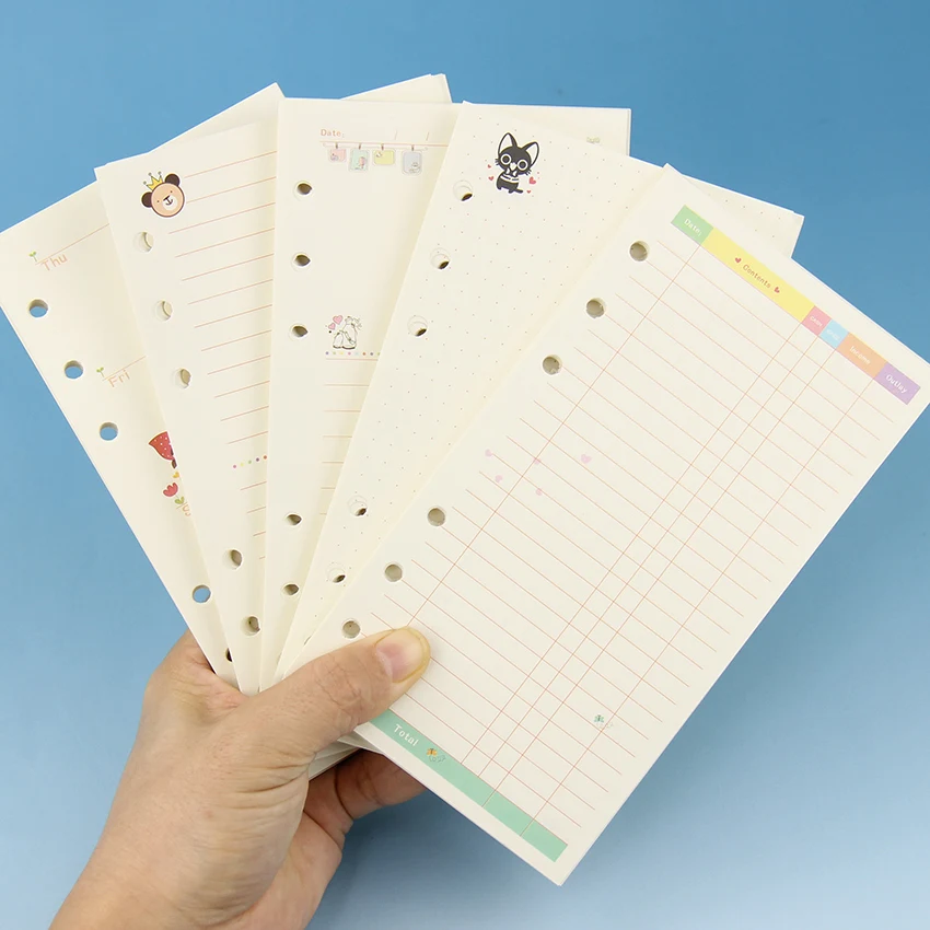 1 шт. A6 кавайный цветной дневник заправки спиральная тетрадь Замена основной