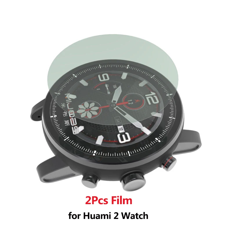 2pcs for Amazfit 2 Mijobs анти-explosure TPU Мягкая Ультра Защитная пленка HD ультратонкая пленка для Xiaomi Huami Amazfit 2 Bip PACE ремешок для умных часов - Цвет: 2pcs for Amazfit 2