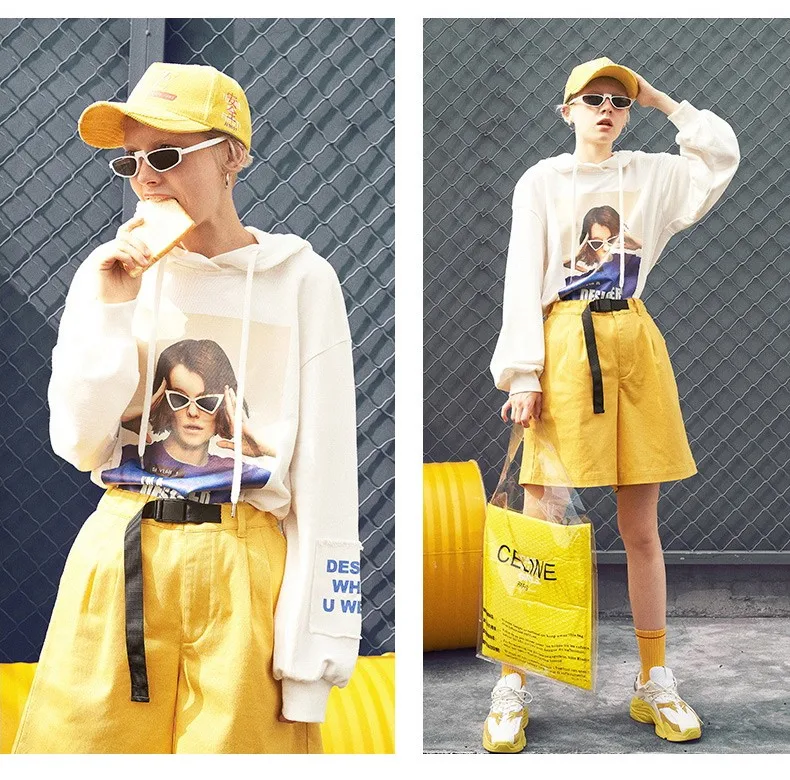 Toyouth New Autumn Fashion Kroean Women Sweatshirts Letters Long Sleeve Hoodies Cropped Hoodie Streetwear Plus Size Tops