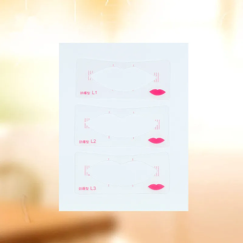 Трафарет для губ трафарет 3 модели шаблон инструменты макияжа красивые