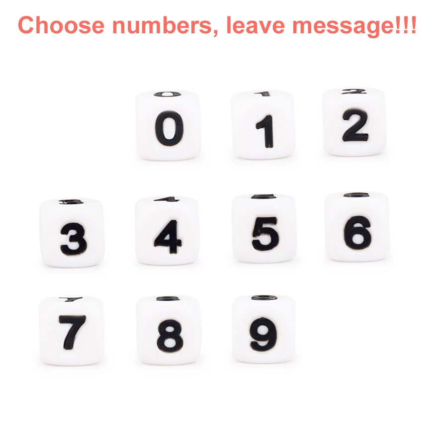 Choose numbers 50pcs 50 шт. силиконовые цифровые бусины DIY День рождения даты на соски цепи зажимы 12 мм жевательные часы «арабский номер» бисера для Детское колье Прорезыватель - Цвет: Choose numbers 50pcs